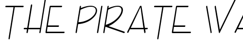 Font : Enview-Condensed-Light-Italic Custom Text : The Pirate Way Test your own text here Click to download or to view this font on a tshirt that can be custom printed in Bali