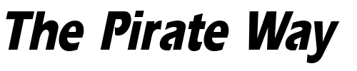 Font : ErgoeExtraboldCond-Italic Custom Text : The Pirate Way Test your own text here Click to download or to view this font on a tshirt that can be custom printed in Bali