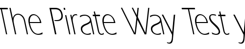 Font : ErgoeLightCondBS-Regular Custom Text : The Pirate Way Test your own text here Click to download or to view this font on a tshirt that can be custom printed in Bali
