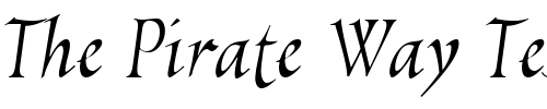 Font : EscribaUT-Italic Custom Text : The Pirate Way Test your own text here Click to download or to view this font on a tshirt that can be custom printed in Bali