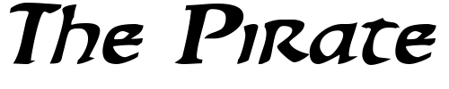 Font : EscudeDisplaySSK-BoldItalic Custom Text : The Pirate Way Test your own text here Click to download or to view this font on a tshirt that can be custom printed in Bali