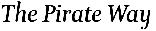 Font : EstaBoldItalic Custom Text : The Pirate Way Test your own text here Click to download or to view this font on a tshirt that can be custom printed in Bali