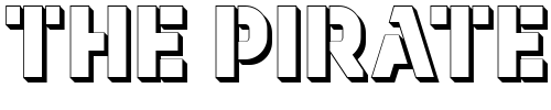 Font : Estenceler-Shadow Custom Text : The Pirate Way Test your own text here Click to download or to view this font on a tshirt that can be custom printed in Bali