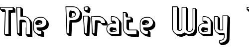Font : Euphoric-3D-BRK Custom Text : The Pirate Way Test your own text here Click to download or to view this font on a tshirt that can be custom printed in Bali