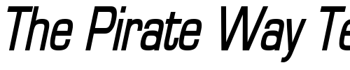 Font : Eurasia-Condensed-BoldItalic Custom Text : The Pirate Way Test your own text here Click to download or to view this font on a tshirt that can be custom printed in Bali