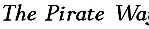 Font : EuroikaKamp-BoldItalic Custom Text : The Pirate Way Test your own text here Click to download or to view this font on a tshirt that can be custom printed in Bali