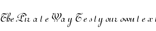Font : EustonScriptSSK-Italic Custom Text : The Pirate Way Test your own text here Click to download or to view this font on a tshirt that can be custom printed in Bali