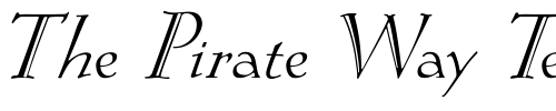 Font : EvaAntiquaLtItSG Custom Text : The Pirate Way Test your own text here Click to download or to view this font on a tshirt that can be custom printed in Bali