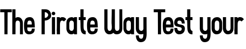 Font : Everyday-Formula-Gaunt Custom Text : The Pirate Way Test your own text here Click to download or to view this font on a tshirt that can be custom printed in Bali