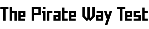 Font : Eyebel-Bold Custom Text : The Pirate Way Test your own text here Click to download or to view this font on a tshirt that can be custom printed in Bali