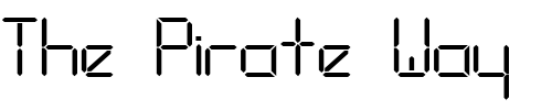 Font : FFX-LCD Custom Text : The Pirate Way Test your own text here Click to download or to view this font on a tshirt that can be custom printed in Bali