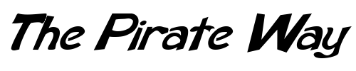 Font : FZ-BASIC-12-ITALIC Custom Text : The Pirate Way Test your own text here Click to download or to view this font on a tshirt that can be custom printed in Bali