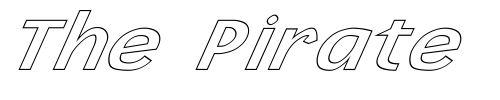 Font : FZ-BASIC-14-HOLLOW-ITALIC Custom Text : The Pirate Way Test your own text here Click to download or to view this font on a tshirt that can be custom printed in Bali