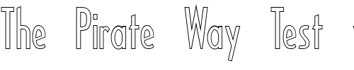 Font : FZ-BASIC-16-HOLLOW Custom Text : The Pirate Way Test your own text here Click to download or to view this font on a tshirt that can be custom printed in Bali