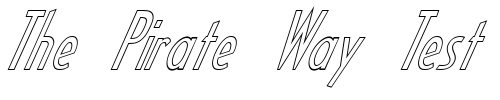 Font : FZ-BASIC-16-HOLLOW-ITALIC Custom Text : The Pirate Way Test your own text here Click to download or to view this font on a tshirt that can be custom printed in Bali