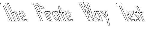Font : FZ-BASIC-16-HOLLOW-LEFTY Custom Text : The Pirate Way Test your own text here Click to download or to view this font on a tshirt that can be custom printed in Bali