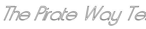 Font : FZ-BASIC-20-HOLLOW-ITALIC Custom Text : The Pirate Way Test your own text here Click to download or to view this font on a tshirt that can be custom printed in Bali