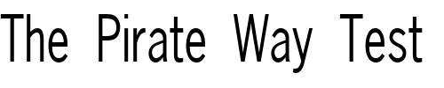 Font : FZ-BASIC-24-COND Custom Text : The Pirate Way Test your own text here Click to download or to view this font on a tshirt that can be custom printed in Bali