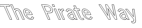 Font : FZ-BASIC-24-HOLLOW-LEFTY Custom Text : The Pirate Way Test your own text here Click to download or to view this font on a tshirt that can be custom printed in Bali