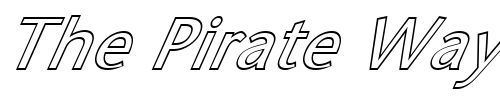 Font : FZ-BASIC-25-HOLLOW-ITALIC Custom Text : The Pirate Way Test your own text here Click to download or to view this font on a tshirt that can be custom printed in Bali