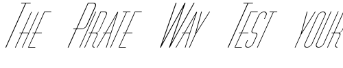 Font : FZ-BASIC-27-ITALIC Custom Text : The Pirate Way Test your own text here Click to download or to view this font on a tshirt that can be custom printed in Bali