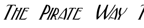 Font : FZ-BASIC-33-ITALIC Custom Text : The Pirate Way Test your own text here Click to download or to view this font on a tshirt that can be custom printed in Bali