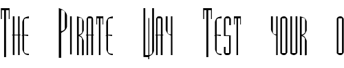 Font : FZ-BASIC-38 Custom Text : The Pirate Way Test your own text here Click to download or to view this font on a tshirt that can be custom printed in Bali