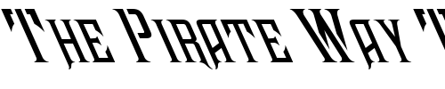 Font : FZ-BASIC-41-LEFTY Custom Text : The Pirate Way Test your own text here Click to download or to view this font on a tshirt that can be custom printed in Bali