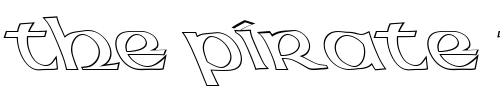 Font : FZ-BASIC-43-HOLLOW-LEFTY Custom Text : The Pirate Way Test your own text here Click to download or to view this font on a tshirt that can be custom printed in Bali