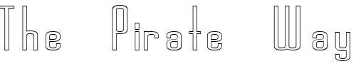 Font : FZ-BASIC-44-HOLLOW Custom Text : The Pirate Way Test your own text here Click to download or to view this font on a tshirt that can be custom printed in Bali