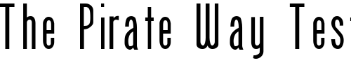 Font : FZ-BASIC-49 Custom Text : The Pirate Way Test your own text here Click to download or to view this font on a tshirt that can be custom printed in Bali