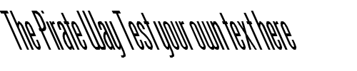 Font : FZ-BASIC-51-LEFTY Custom Text : The Pirate Way Test your own text here Click to download or to view this font on a tshirt that can be custom printed in Bali