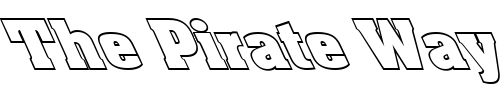 Font : FZ-BASIC-52-HOLLOW-LEFTY Custom Text : The Pirate Way Test your own text here Click to download or to view this font on a tshirt that can be custom printed in Bali