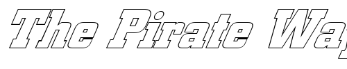 Font : FZ-BASIC-53-HOLLOW-ITALIC Custom Text : The Pirate Way Test your own text here Click to download or to view this font on a tshirt that can be custom printed in Bali