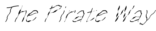 Font : FZ-HAND-1-WAVEY-ITALIC Custom Text : The Pirate Way Test your own text here Click to download or to view this font on a tshirt that can be custom printed in Bali