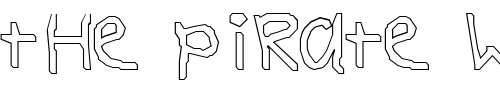 Font : FZ-HAND-11-HOLLOW Custom Text : The Pirate Way Test your own text here Click to download or to view this font on a tshirt that can be custom printed in Bali