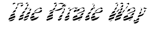 Font : FZ-JAZZY-17-STRIPED-ITALIC Custom Text : The Pirate Way Test your own text here Click to download or to view this font on a tshirt that can be custom printed in Bali