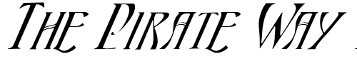 Font : FZ-JAZZY-18-ITALIC Custom Text : The Pirate Way Test your own text here Click to download or to view this font on a tshirt that can be custom printed in Bali