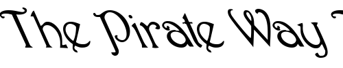 Font : FZ-JAZZY-2-LEFTY Custom Text : The Pirate Way Test your own text here Click to download or to view this font on a tshirt that can be custom printed in Bali