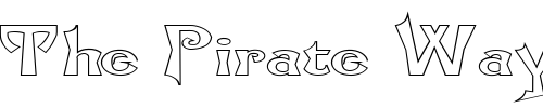Font : FZ-JAZZY-21-HOLLOW-EX Custom Text : The Pirate Way Test your own text here Click to download or to view this font on a tshirt that can be custom printed in Bali
