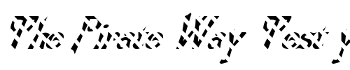 Font : FZ-JAZZY-21-STRIPED-ITALIC Custom Text : The Pirate Way Test your own text here Click to download or to view this font on a tshirt that can be custom printed in Bali