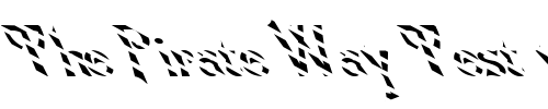 Font : FZ-JAZZY-21-STRIPED-LEFTY Custom Text : The Pirate Way Test your own text here Click to download or to view this font on a tshirt that can be custom printed in Bali