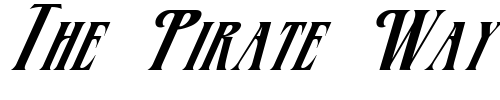 Font : FZ-JAZZY-23-ITALIC Custom Text : The Pirate Way Test your own text here Click to download or to view this font on a tshirt that can be custom printed in Bali