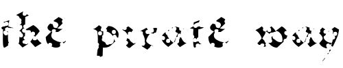 Font : FZ-JAZZY-33-HOLEY Custom Text : The Pirate Way Test your own text here Click to download or to view this font on a tshirt that can be custom printed in Bali