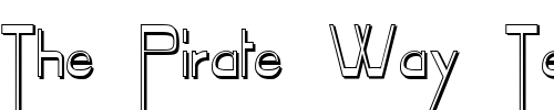 Font : FZ-JAZZY-45-3D Custom Text : The Pirate Way Test your own text here Click to download or to view this font on a tshirt that can be custom printed in Bali