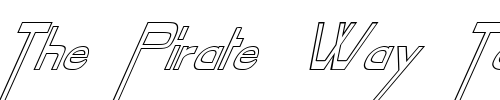 Font : FZ-JAZZY-45-HOLLOW-ITALIC Custom Text : The Pirate Way Test your own text here Click to download or to view this font on a tshirt that can be custom printed in Bali