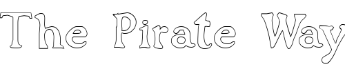 Font : FZ-JAZZY-48-HOLLOW Custom Text : The Pirate Way Test your own text here Click to download or to view this font on a tshirt that can be custom printed in Bali
