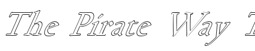 Font : FZ-ROMAN-17-HOLLOW-ITALIC Custom Text : The Pirate Way Test your own text here Click to download or to view this font on a tshirt that can be custom printed in Bali