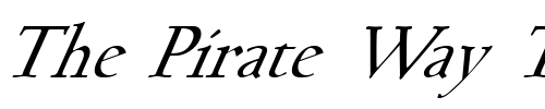 Font : FZ-ROMAN-17-ITALIC Custom Text : The Pirate Way Test your own text here Click to download or to view this font on a tshirt that can be custom printed in Bali
