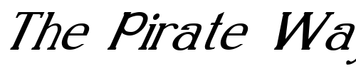Font : FZ-ROMAN-18-ITALIC Custom Text : The Pirate Way Test your own text here Click to download or to view this font on a tshirt that can be custom printed in Bali